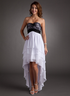 Cheap Homecoming Dresses Empire Sweetheart Asymmetrical Chiffon Charmeuse Homecoming Dress With Lace (022008962) Cheap Homecoming Dresses Empire Sweetheart Asymmetrical Chiffon Charmeuse Homecoming Dress With Lace (022008962)