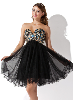 Cheap Homecoming Dresses Empire Sweetheart Knee-Length Tulle Homecoming Dress With Beading (022009299) Cheap Homecoming Dresses Empire Sweetheart Knee-Length Tulle Homecoming Dress With Beading (022009299)