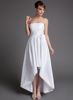 Robe de Mariée Ligne-A/Princesse Sans bretelles Assymetrique Taffetas Robe de Mariée avec Ondulé Fleurs (002025837) Robe de Mariée Ligne-A/Princesse Sans bretelles Assymetrique Taffetas Robe de Mariée avec Ondulé Fleurs (002025837)