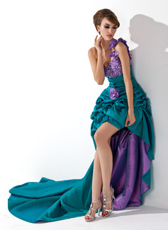 Robe de Bal de Promo Ligne-A/Princesse Une epaule Traine courte Tafetta Robe de Bal de Promo avec Ondulé Brodé (018021088) Robe de Bal de Promo Ligne-A/Princesse Une epaule Traine courte Tafetta Robe de Bal de Promo avec Ondulé Brodé (018021088)