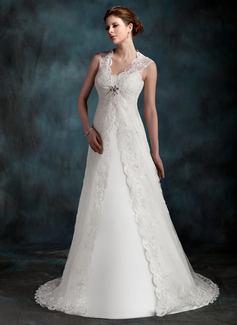 Robe de Mariée Ligne-A/Princesse Col rond Traine courte Tulle Robe de Mariée avec Ondulé (002001296) Robe de Mariée Ligne-A/Princesse Col rond Traine courte Tulle Robe de Mariée avec Ondulé (002001296)