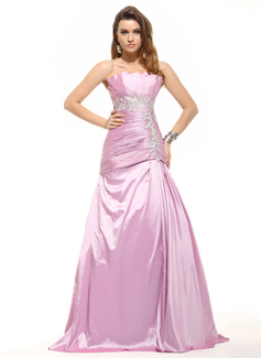 Robe de Bal de Promo Ligne-A/Princesse Col roulé Traine longue Taffetas Robe de Bal de Promo avec Ondulé Brodé Appliques (018016097) Robe de Bal de Promo Ligne-A/Princesse Col roulé Traine longue Taffetas Robe de Bal de Promo avec Ondulé Brodé Appliques (018016097)