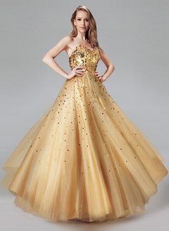 Robe de Bal de Promo Ligne-A/Princesse Cœur Longeur au sol Tulle Robe de Bal de Promo avec Pailleté (018004807) Robe de Bal de Promo Ligne-A/Princesse Cœur Longeur au sol Tulle Robe de Bal de Promo avec Pailleté (018004807)