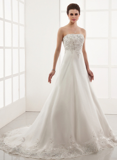 Robe de Mariée Ligne-A/Princesse Cœur Traine courte Satin Tulle Robe de Mariée avec Broderie Dentelle Perlé (002000179) Robe de Mariée Ligne-A/Princesse Cœur Traine courte Satin Tulle Robe de Mariée avec Broderie Dentelle Perlé (002000179)