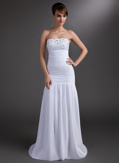 Robe de Bal de Promo Sirene Sans bretelles Traine longue Mousseline Robe de Bal de Promo avec Ondulé Brodé (018004838) Robe de Bal de Promo Sirene Sans bretelles Traine longue Mousseline Robe de Bal de Promo avec Ondulé Brodé (018004838)
