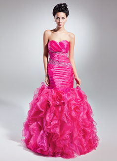 Robe de Bal de Promo Empire Cœur Longeur au sol Organza Robe de Bal de Promo avec Ondulé Brodé (018015052) Robe de Bal de Promo Empire Cœur Longeur au sol Organza Robe de Bal de Promo avec Ondulé Brodé (018015052)
