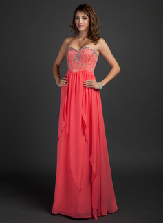 Robe de Bal de Promo Empire Cœur Longeur au sol Mousseline Robe de Bal de Promo avec Brodé (018015340) Robe de Bal de Promo Empire Cœur Longeur au sol Mousseline Robe de Bal de Promo avec Brodé (018015340)