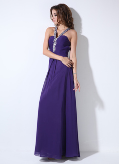 Robe de Bal de Promo Ligne-A/Princesse Col V Longeur au sol Mousseline Robe de Bal de Promo avec Ondulé Brodé (018004819) Robe de Bal de Promo Ligne-A/Princesse Col V Longeur au sol Mousseline Robe de Bal de Promo avec Ondulé Brodé (018004819)