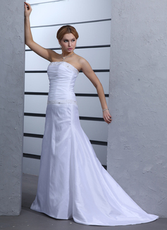 Robe de Mariée Ligne-A/Princesse Sans bretelles Traine courte Taffetas Robe de Mariée avec Ondulé Perlé (002000439) Robe de Mariée Ligne-A/Princesse Sans bretelles Traine courte Taffetas Robe de Mariée avec Ondulé Perlé (002000439)