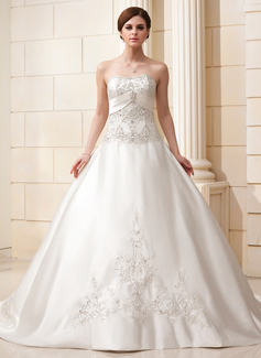 Robe de Mariée bal Cœur Traîne Cathedral Satin Robe de Mariée avec Broderie Perlé (002011582) Robe de Mariée bal Cœur Traîne Cathedral Satin Robe de Mariée avec Broderie Perlé (002011582)