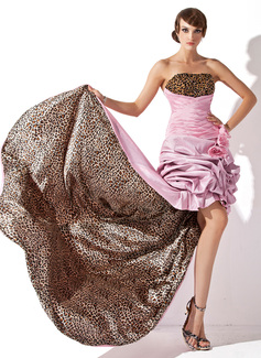 Robe de Bal de Promo Ligne-A/Princesse Sans bretelles Assymetrique Taffetas Robe de Bal de Promo avec Ondulé Brodé Fleurs (018021002) Robe de Bal de Promo Ligne-A/Princesse Sans bretelles Assymetrique Taffetas Robe de Bal de Promo avec Ondulé Brodé Fleurs (018021002)