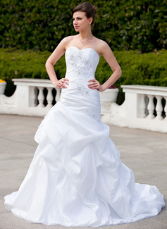 Robe de Mariée Sirene Cœur Traîne Chapelle Taffetas Robe de Mariée avec Ondulé Dentelle Perlé (002000031) Robe de Mariée Sirene Cœur Traîne Chapelle Taffetas Robe de Mariée avec Ondulé Dentelle Perlé (002000031)