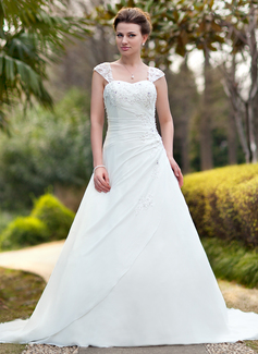 Robe de Mariée Ligne-A/Princesse Sans bretelles Traîne Cathedral mousseline de soie Robe de Mariée avec Ondulé dentelle Perlé (002011638) Robe de Mariée Ligne-A/Princesse Sans bretelles Traîne Cathedral mousseline de soie Robe de Mariée avec Ondulé dentelle Perlé (002011638)