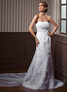 Robe de Mariée Empire Cœur Traîne Watteau Satin Tulle Robe de Mariée avec Ondulé Dentelle Perlé (002000117) Robe de Mariée Empire Cœur Traîne Watteau Satin Tulle Robe de Mariée avec Ondulé Dentelle Perlé (002000117)