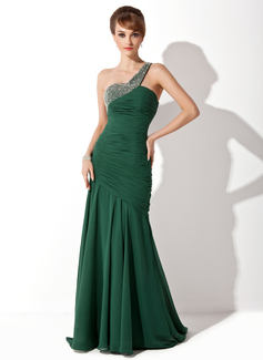 Robe de Bal de Promo Sirene Une epaule Traine longue Mousseline Robe de Bal de Promo avec Ondulé Brodé (018004799) Robe de Bal de Promo Sirene Une epaule Traine longue Mousseline Robe de Bal de Promo avec Ondulé Brodé (018004799)
