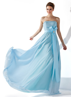 Avondjurken A-Lijn/Prinses Strapless Vloerlengte Chiffon Satin Avondjurk met Roes Kraal Kristal Bloemen Pin (017013770) Avondjurken A-Lijn/Prinses Strapless Vloerlengte Chiffon Satin Avondjurk met Roes Kraal Kristal Bloemen Pin (017013770)