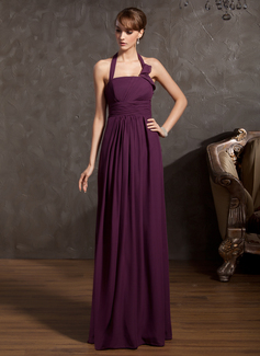 Avondjurken A-Lijn/Prinses Halter Vloerlengte Chiffon Avondjurk met Roes (017014836) Avondjurken A-Lijn/Prinses Halter Vloerlengte Chiffon Avondjurk met Roes (017014836)