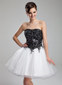 Robe de Bal de Promo Ligne-A/Princesse Cœur Court/Mini Organza Pailleté Robe de Bal de Promo avec Dentelle (018018834) Robe de Bal de Promo Ligne-A/Princesse Cœur Court/Mini Organza Pailleté Robe de Bal de Promo avec Dentelle (018018834)