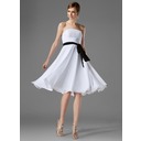 A-Lijn/Prinses Strapless Knielengte Chiffon Bruidsmeisjes Jurken met Roes Ceintuur (007000954) A-Lijn/Prinses Strapless Knielengte Chiffon Bruidsmeisjes Jurken met Roes Ceintuur (007000954)