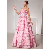 bal Sans bretelles Longeur au sol Taffetas Robe de Bal de Promo avec Bretelle (018014476)