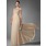 Ligne-A/Princesse Col rond Longeur au sol Mousseline Robe de Bal de Promo avec Ondulé Brodé (018005069)