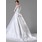 bal Col V Traîne Cathedral Satin Robe de Mariée avec Ondulé Dentelle (002004745)