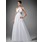 Empire Col rond Traine longue mousseline de soie Robe de Bal de Promo avec Ondulé Brodé (018002320)