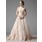 Ligne-A/Princesse Bretelles autour du cou Traîne Chapelle Satin Tulle Robe de Mariée avec Dentelle Perlé (002000154)