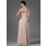 Ligne-A/Princesse Col V Longeur au sol Mousseline Robe de Bal de Promo avec Ondulé (018005068)