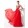 Ligne-A/Princesse Col V Longeur au sol Mousseline Robe de Bal de Promo avec Ondulé Brodé Pailleté (018005105)