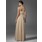 Ligne-A/Princesse Col rond Longeur au sol Mousseline Robe de Bal de Promo avec Ondulé Brodé (018005069)