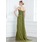 A-Lijn/Prinses Een-Schouder Lange Sleep Chiffon Avondjurk met Roes Kraal Van Toepassing (017002582)