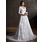 Ligne-A/Princesse Col V Traine courte Satin Dentelle Robe de Mariée avec Dentelle Perlé Pailleté (002004758)