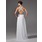 Empire Col rond Traine longue mousseline de soie Robe de Bal de Promo avec Ondulé Brodé (018002320)