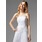 Ligne-A/Princesse Sans bretelles Assymetrique Satin Dentelle Robe de Mariée avec Perlé (002000226)