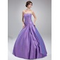 bal Sans bretelles Longeur au sol Taffetas Robe de Quinceanera avec Dentelle Brodé (021002281)