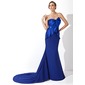 Zeemeermin Sweetheart Lange Sleep Chiffon Satijnzijde Avondjurk met Roes (017006701)