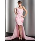 Gaine Une epaule Assymetrique Mousseline Robe de Bal de Promo avec Ondulé Fleurs (018014516) Gaine Une epaule Assymetrique Mousseline Robe de Bal de Promo avec Ondulé Fleurs (018014516)