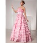 bal Sans bretelles Longeur au sol Taffetas Robe de Bal de Promo avec Bretelle (018014476)