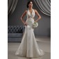 Sirene Bretelles autour du cou Traine courte Satin Robe de Mariée avec dentelle Echarpes Perlé Pailleté (002022688) Sirene Bretelles autour du cou Traine courte Satin Robe de Mariée avec dentelle Echarpes Perlé Pailleté (002022688)