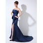 Sirene Col roulé Traine courte Satin Robe de Soirée avec Ondulé (008006320) Sirene Col roulé Traine courte Satin Robe de Soirée avec Ondulé (008006320)