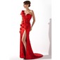 Gaine Une epaule Traine courte Pailleté Robe de Soirée avec Ondulé Fleurs (017006702) Gaine Une epaule Traine courte Pailleté Robe de Soirée avec Ondulé Fleurs (017006702)