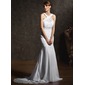 Sirene Col rond Traine courte Mousseline Robe de Mariée avec Ondulé Perlé (002011618) Sirene Col rond Traine courte Mousseline Robe de Mariée avec Ondulé Perlé (002011618)