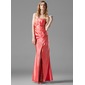 Nauwaansluitend Strapless Vloerlengte Taf Avondjurk met Roes Kraal (017004317)