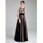 Ligne-A/Princesse Col rond Longeur au sol Tulle Robe de Bal de Promo avec Ondulé Dentelle (018019083)