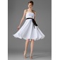Ligne-A/Princesse Sans bretelles Mi-longues Mousseline Robe de Demoiselle d'Honneur avec Ondulé Bretelle (007000954)
