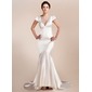 Sirene Col V Assymetrique Charmeuse Robe de Mariée (002012161) Sirene Col V Assymetrique Charmeuse Robe de Mariée (002012161)