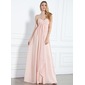 Empire Cœur Longeur au sol Mousseline Robe de Soirée avec Ondulé (017004359)