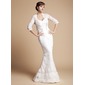 Sirene Cœur Longeur au sol Satin Dentelle Robe de Mariée avec Echarpes (002011670) Sirene Cœur Longeur au sol Satin Dentelle Robe de Mariée avec Echarpes (002011670)