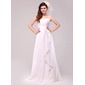 Ligne-A/Princesse Longeur au sol Mousseline Robe de Mariée avec Ondulé Dentelle Perlé (002014023) Ligne-A/Princesse Longeur au sol Mousseline Robe de Mariée avec Ondulé Dentelle Perlé (002014023)